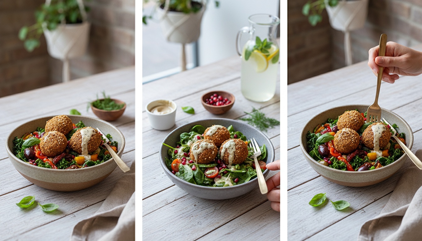 Bentos Bowls mit Bellies auf Holztisch